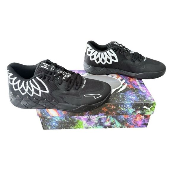 Puma x LaMelo Ball MB.01 Lo Size 12 Black Basketball Sneakers Shoes NIB - Picture 3 of 16